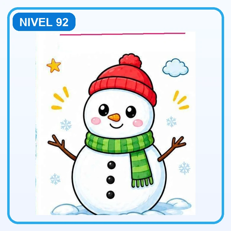 Muñeco de nieve a color