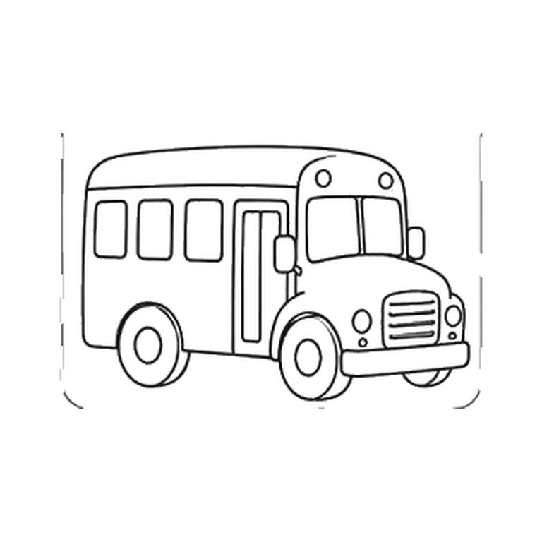 Contorno final de Autobús escolar