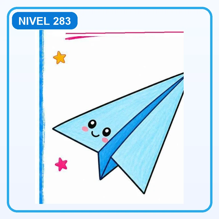 Avión de papel a color
