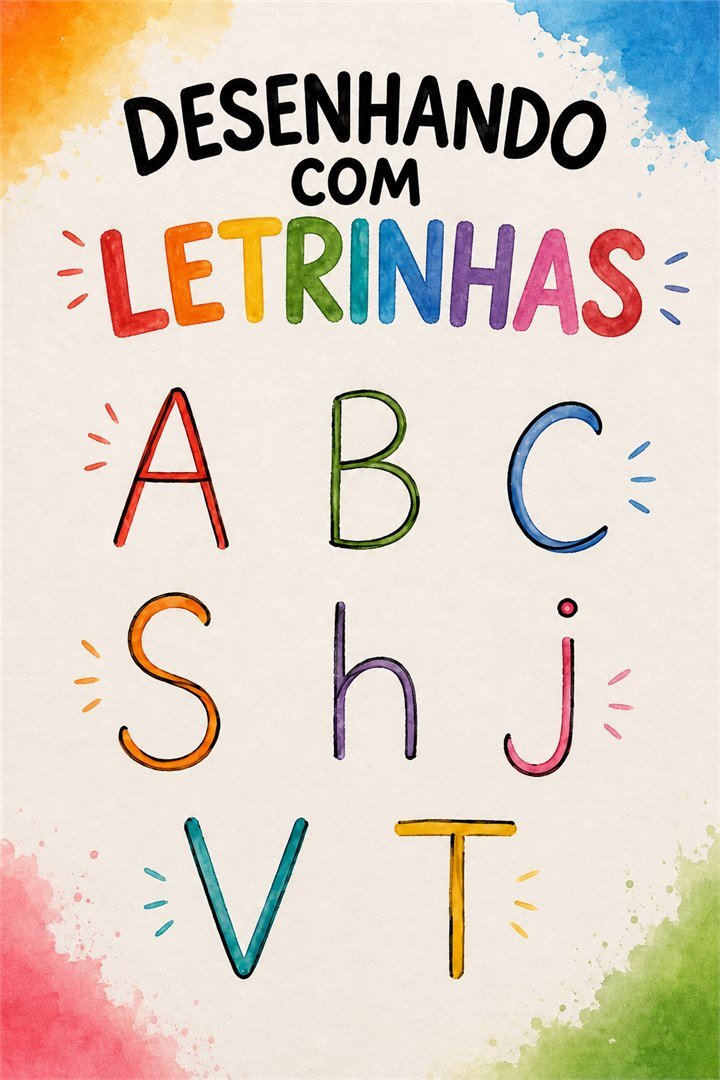 Capa de Desenhando com letrinhas